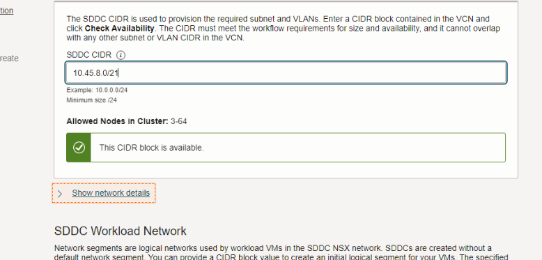Show Network Details